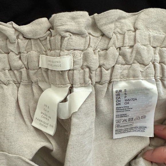 H&M Linen Blend Slim Fit Pants - Picture 3 of 3